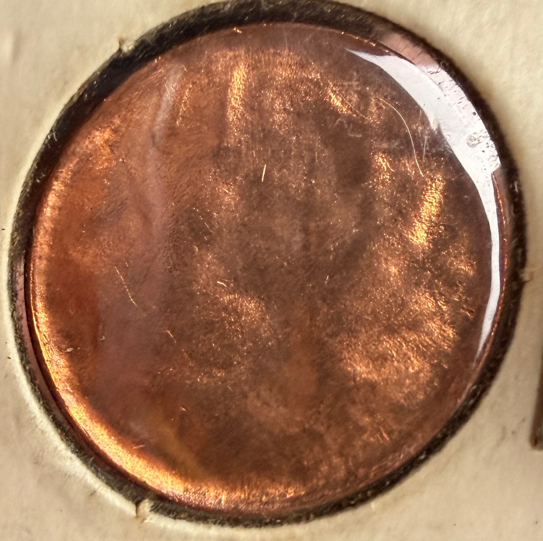 CA 1962 1 Cent Major Mint Error Die Cap - 2