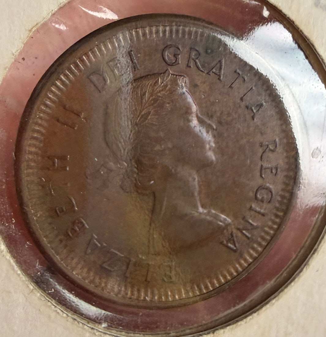 1961 CA 1 Cent Broadstruck Mint Error - 4