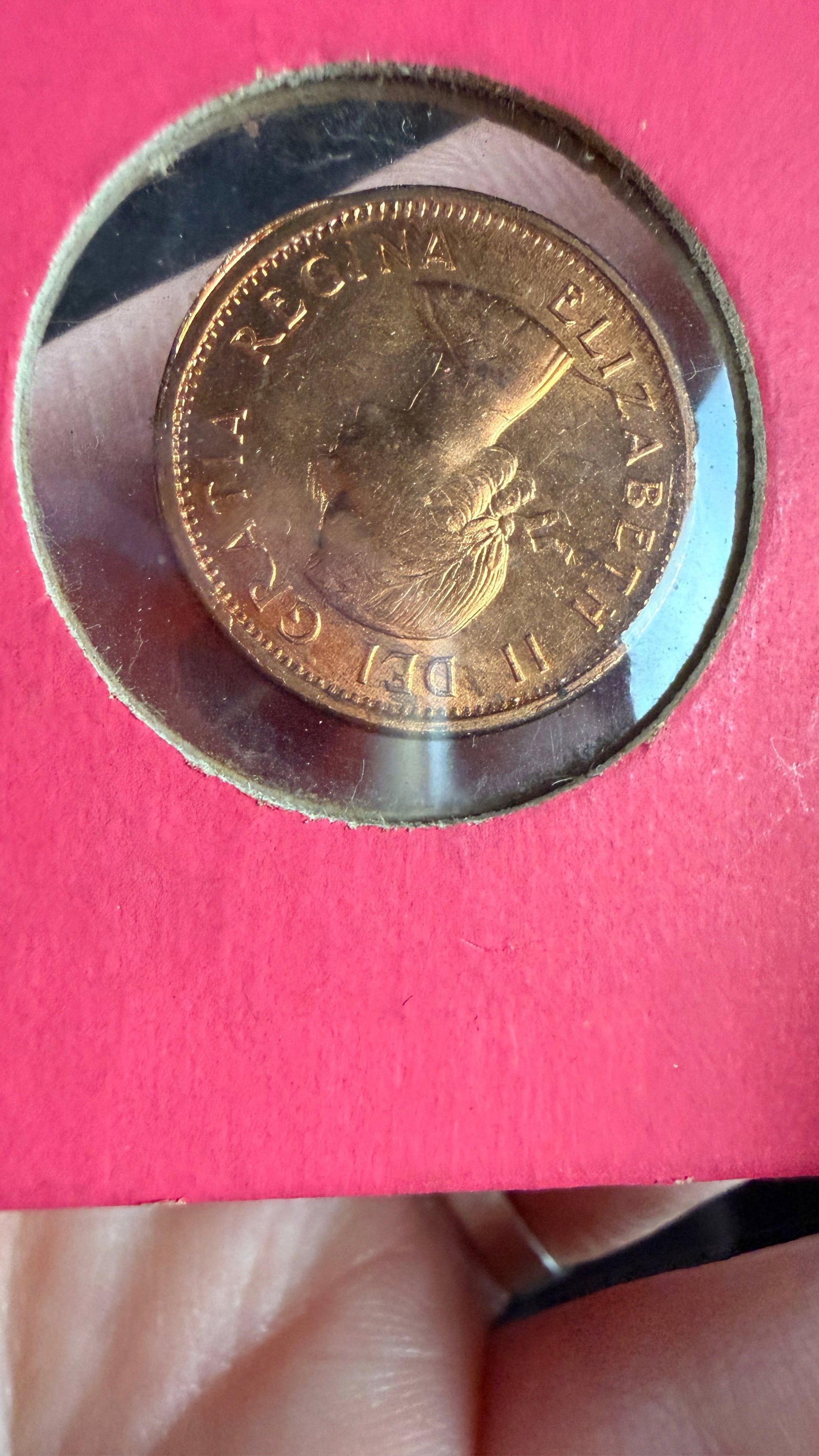1963 CAN 1 Cent Bronze Coin with Major Reverse Mint Error - 2