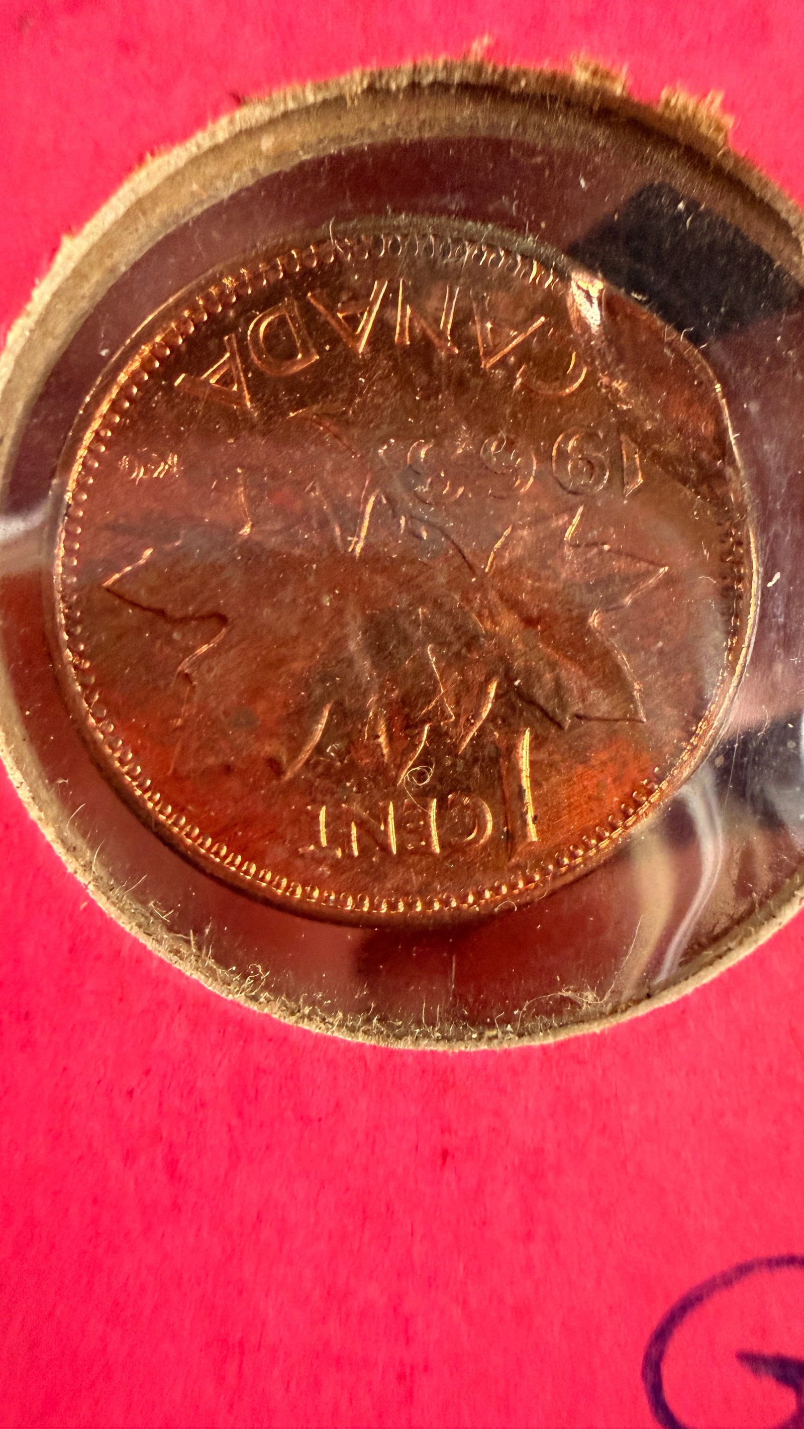 1963 CAN 1 Cent Bronze Coin with Major Reverse Mint Error - 4