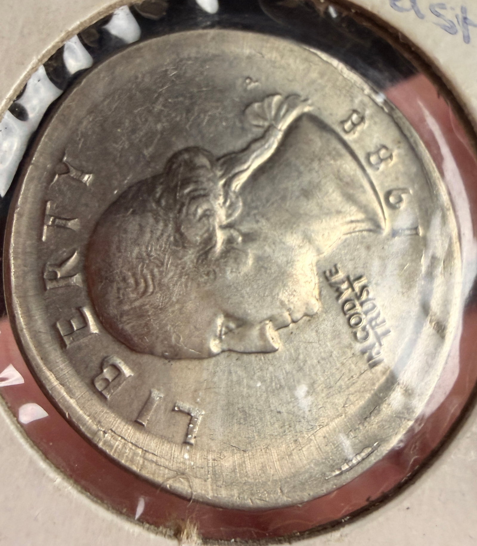 US 1988-P Washington Quarter Centered Broadstrike Mint Error - 2