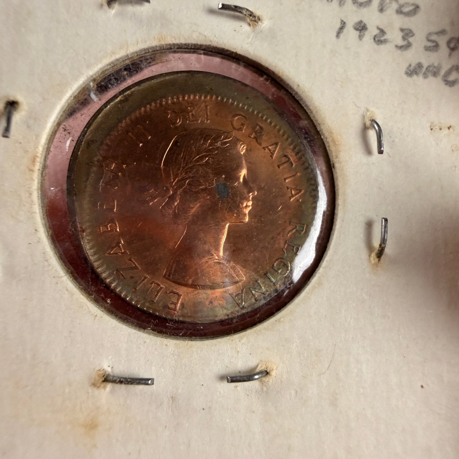 1961 CA 1 Cent Off-Center Strike Error Coin - 4