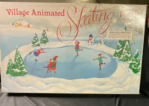 Department 56 Village Animated Skating Pond Item 5229-9 in Original Box (1 of 5)