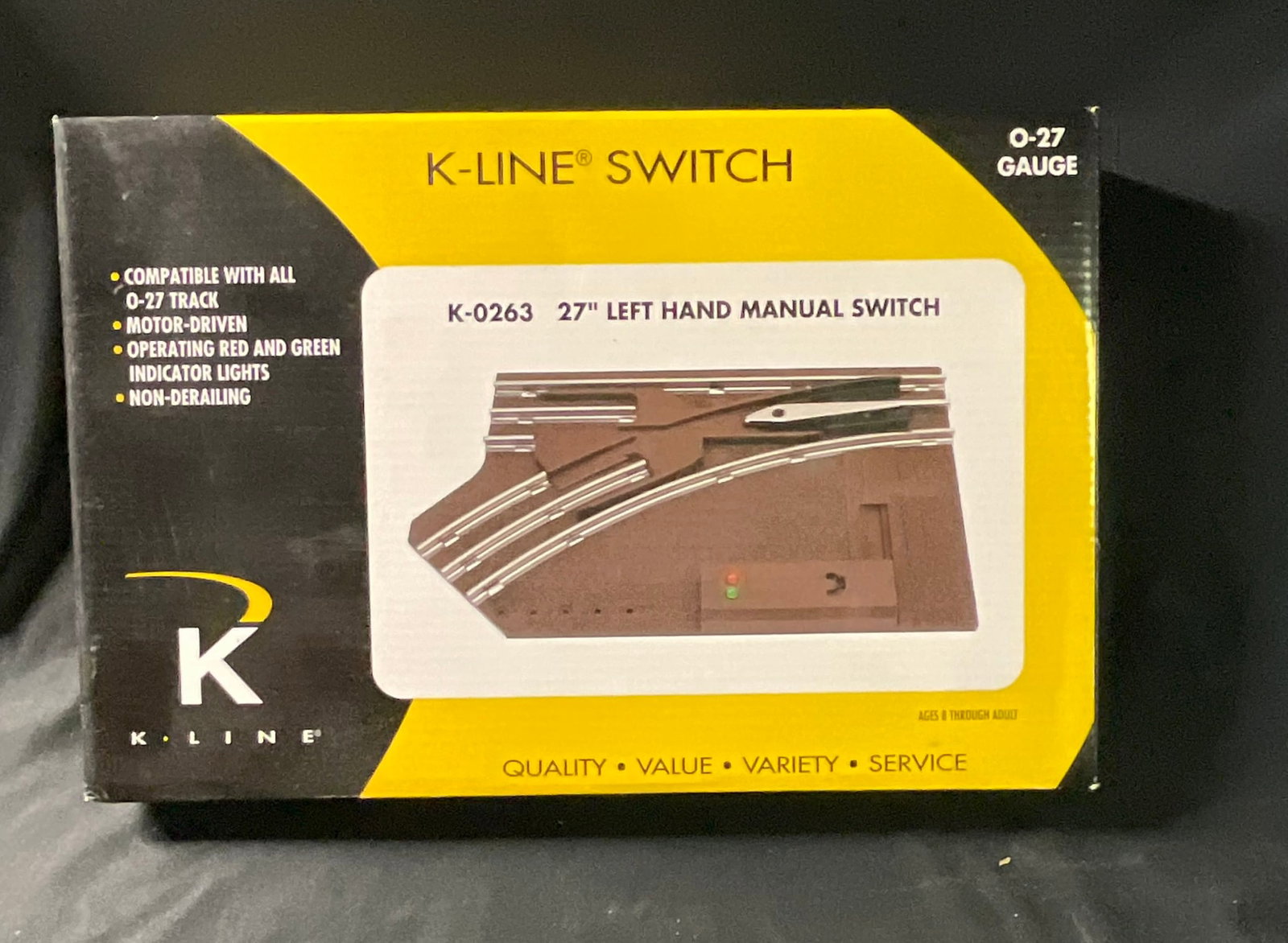 K-Line O-27 Gauge 27 Inch Left Hand Manual Switch Model K-0263 (1 of 7)