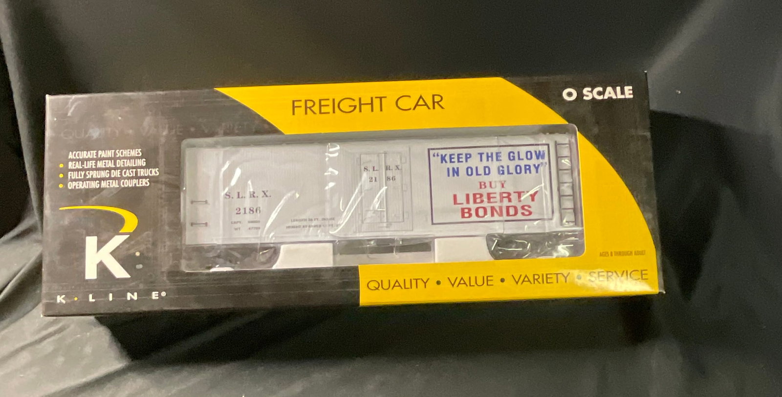 K-Line O Scale SLRX 2186 Billboard Boxcar Buy Liberty Bonds in Original Box (1 of 5)