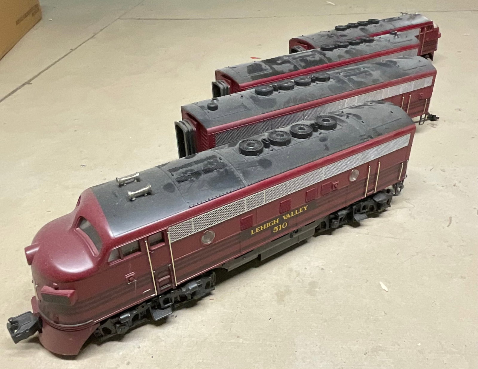 A Set of Four O-Gauge Lehigh Valley Alco Diesel Locomotives (1 of 19)
