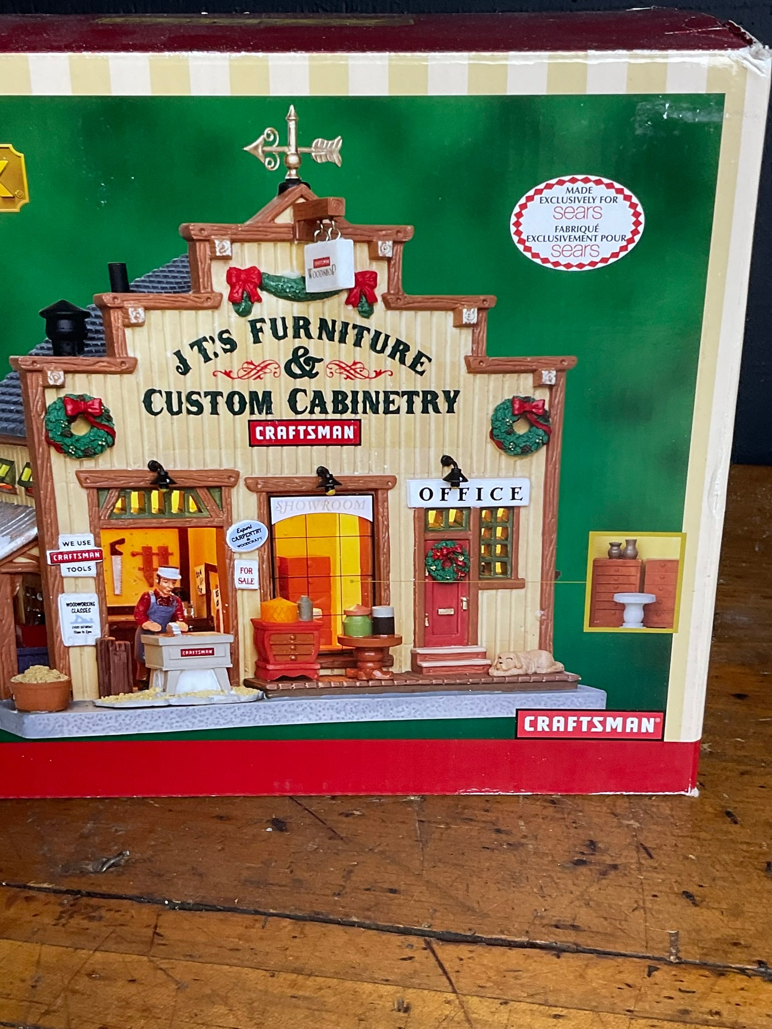 Lemax 25421 J.T.'s Furniture & Custom Cabinetry Sears Exclusive Lighted Building with Box - 2