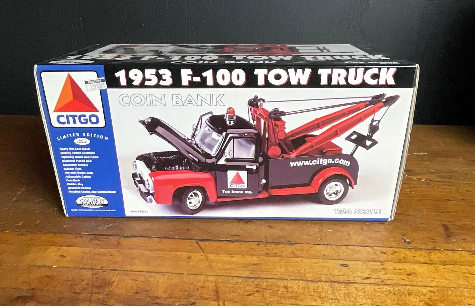Gearbox Collectible 1953 Ford F-100 Citgo Tow Truck Die-Cast Coin Bank (1 of 4)