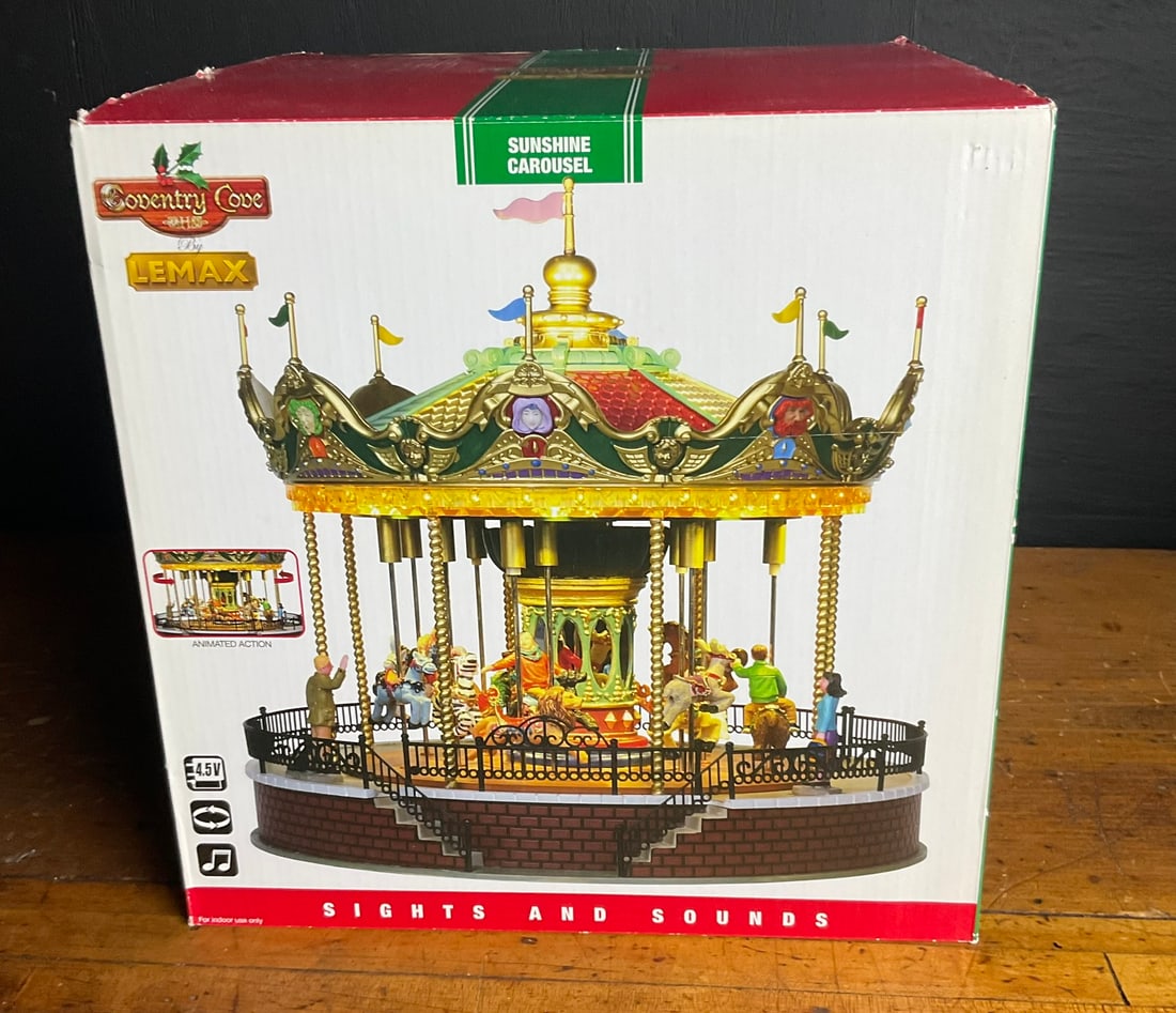 Lemax Coventry Cove Sunshine Carousel Animated Musical Holiday Collectible (1 of 5)