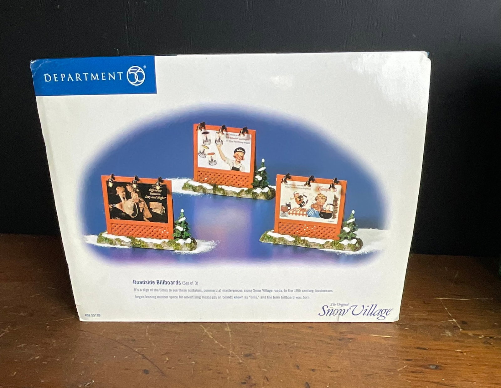 Department 56 The Original Snow Village Roadside Billboards Set of 3 Number 56.55109 (1 of 4)