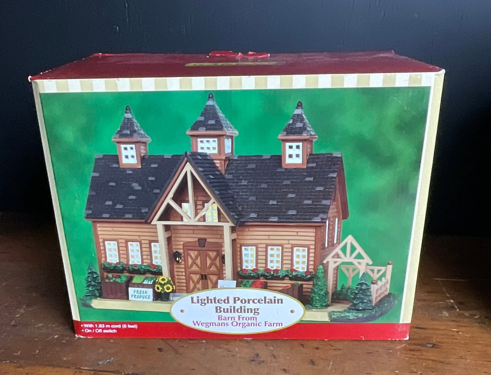 Lemax Wegmans Organic Farm Barn Lighted Building 45793