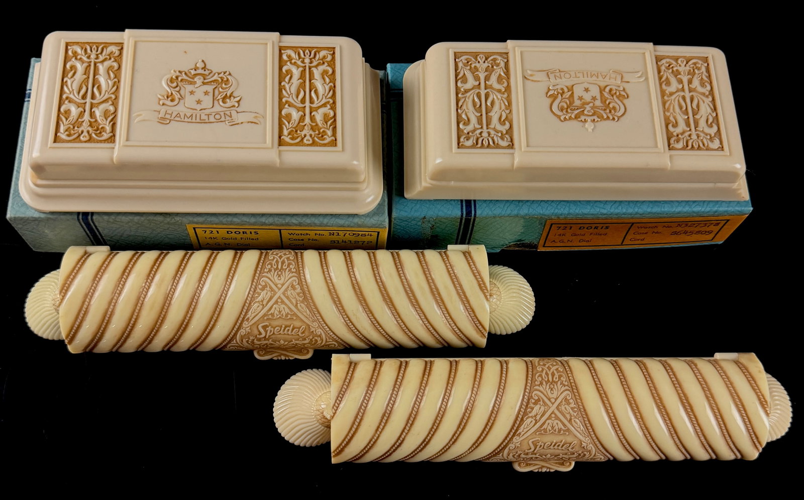 A Collection of Vintage Hamilton and Speidel Watch Presentation Cases (1 of 5)