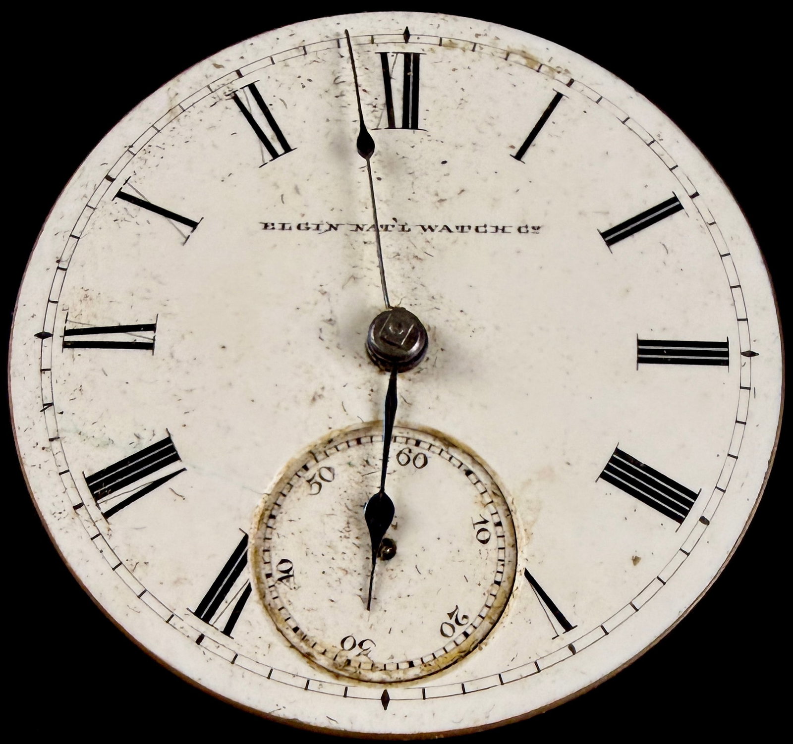 Elgin National Watch Co G.M. Wheeler Grade 18 Size Pocket Watch Movement: This is an antique American pocket watch movement manufactured by the Elgin National Watch Company. It is a G.M. Wheeler grade, manual wind mechanical, full-plate gilt movement. The movement plate is 
