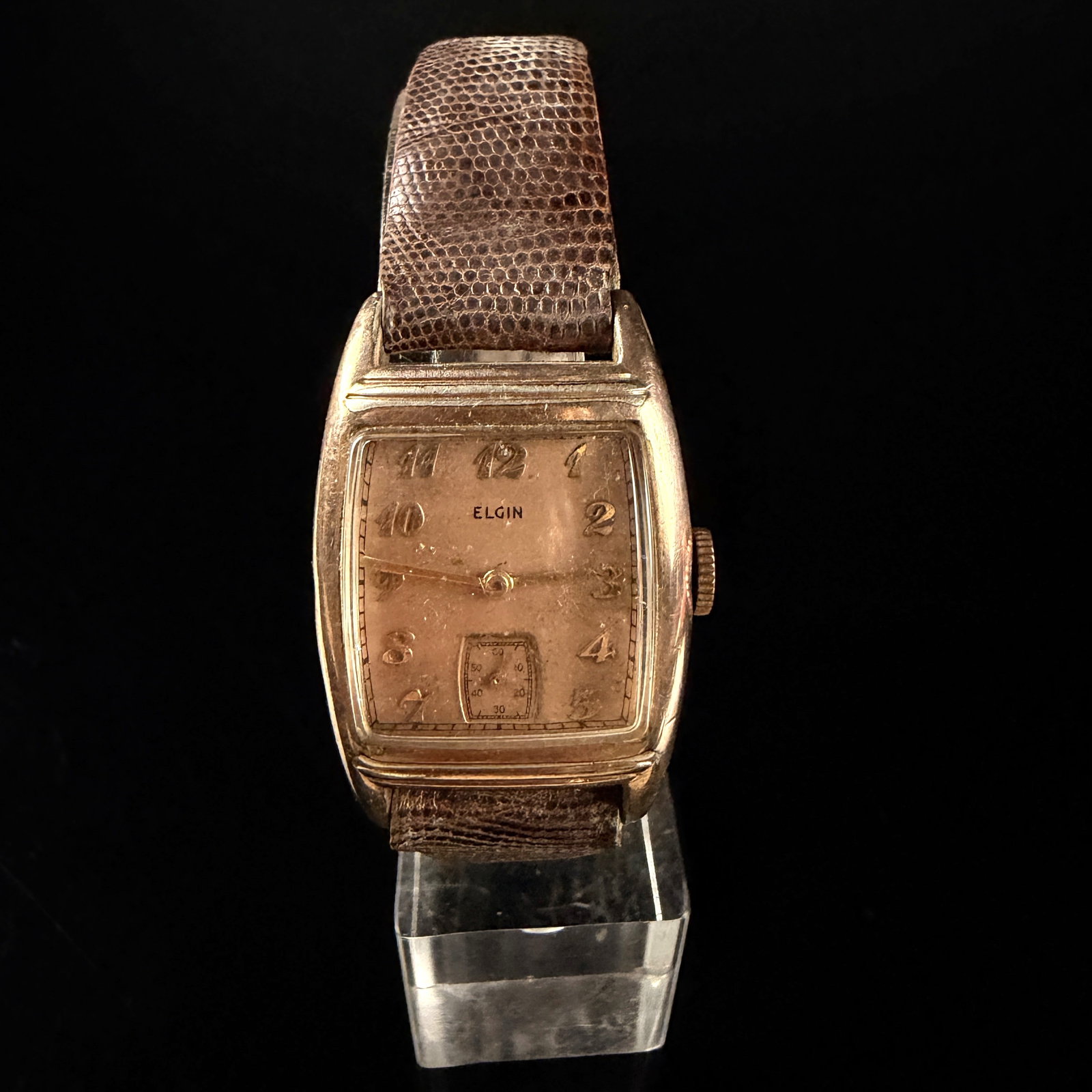 Vintage Elgin Grade 554 Men's Art Deco Wristwatch Runs (1 of 10)