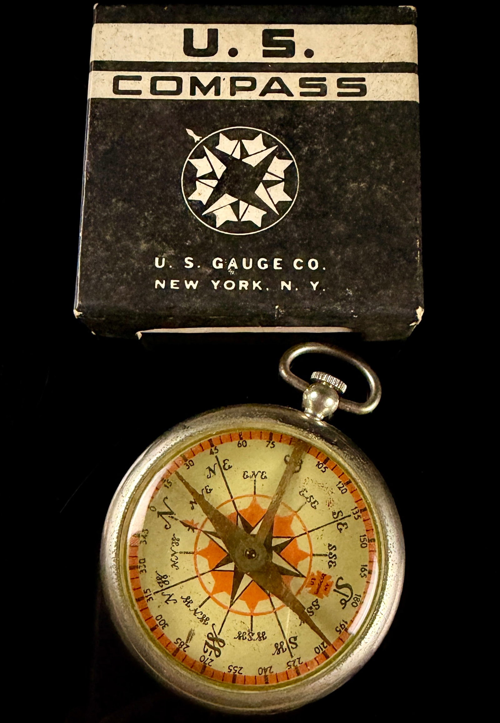 WWII US Gauge Co Pocket Compass with Original Box (1 of 7)