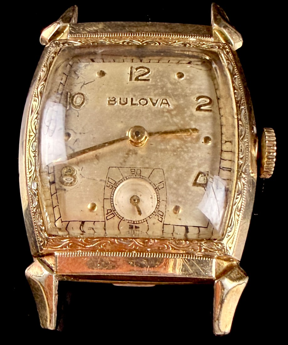 Vintage Bulova Cadet Men's Manual Wind Tank Watch in 10K Rolled Gold Plate (1 of 9)