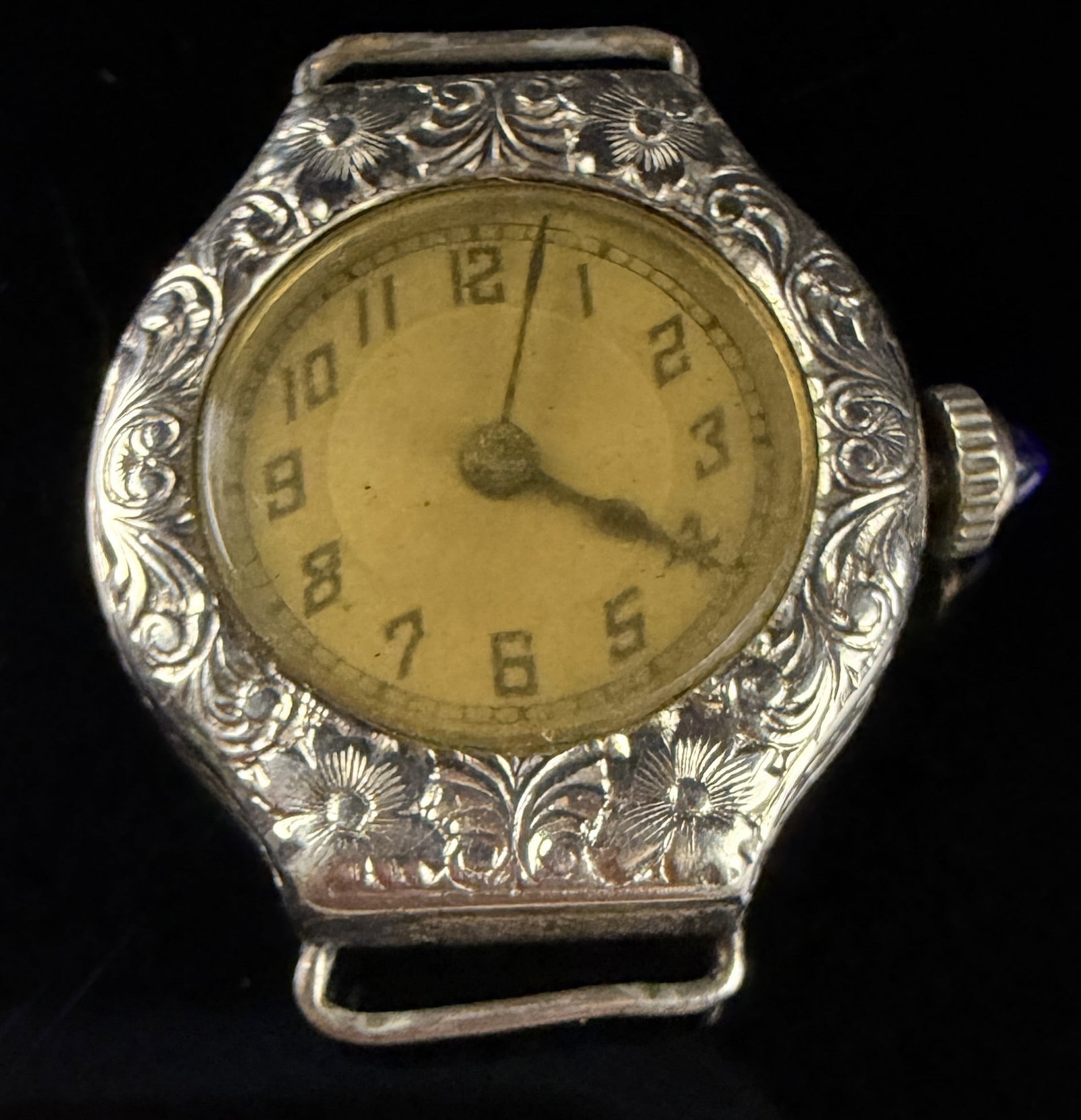 Vintage F.A. Hirsch and Co 15 Jewel 14K Gold Filled Art Deco Ladies Wristwatch: A vintage ladies manual wind wristwatch featuring a 15-jewel mechanical movement by F.A. Hirsch and Co. The watch is housed in an ornate hexagonal 14 karat white gold-filled case manufactured by the D
