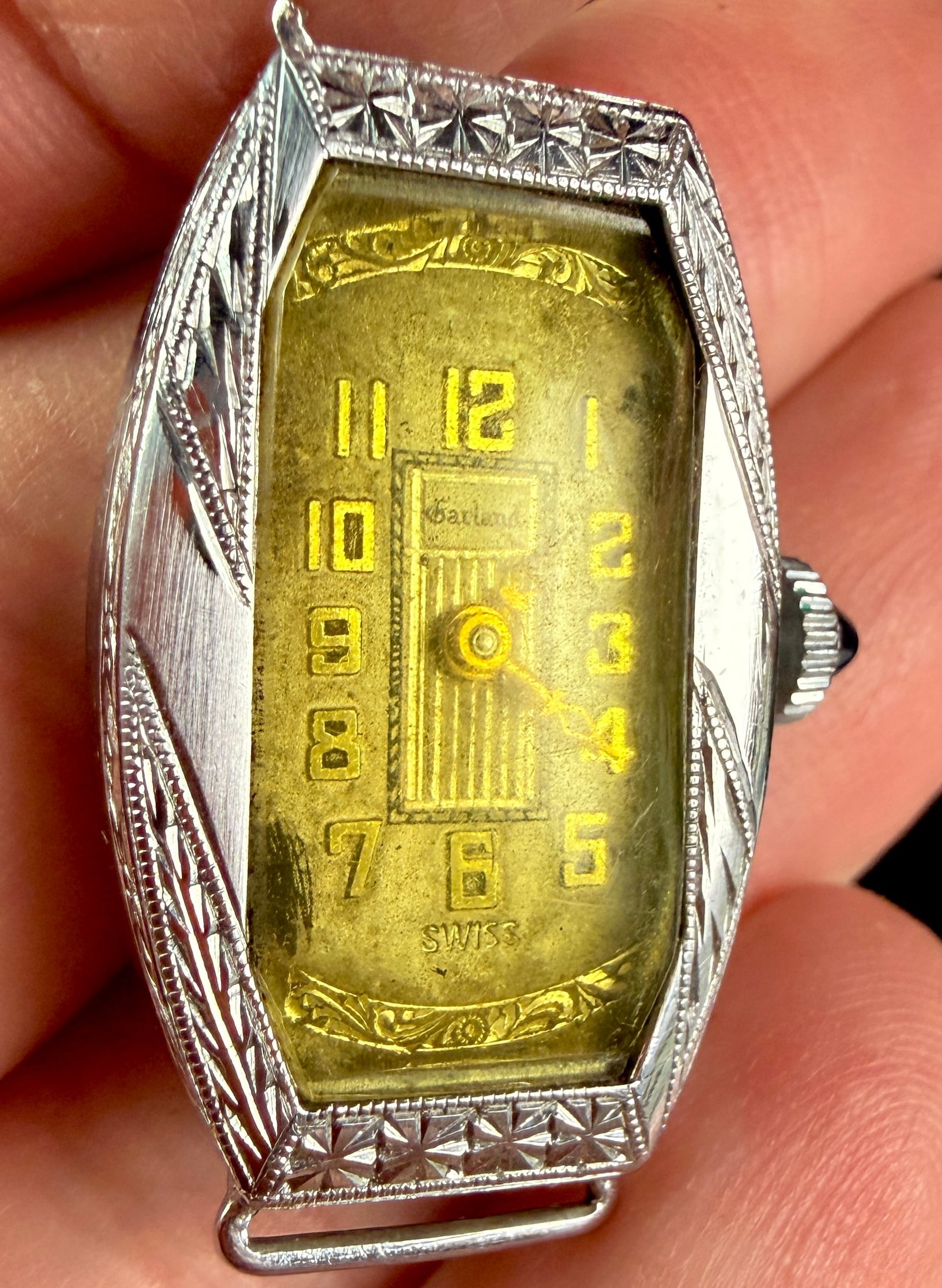 Garland Art Deco 6 Jewel Swiss Ladies Wristwatch, Napoleon Case (1 of 8)