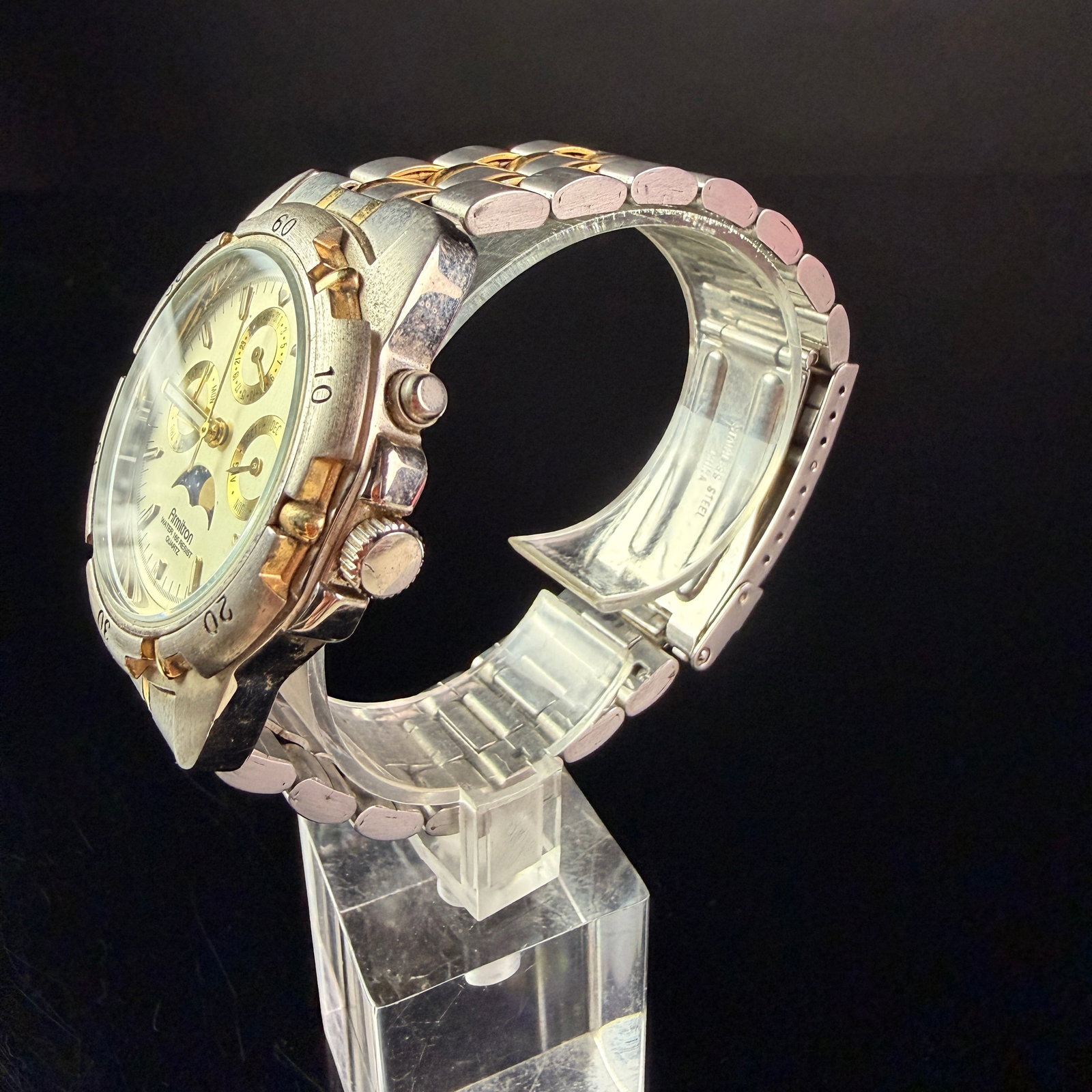 Armitron Multi-Function Moon Phase Two-Tone Wristwatch Reference 20/1205 - 3