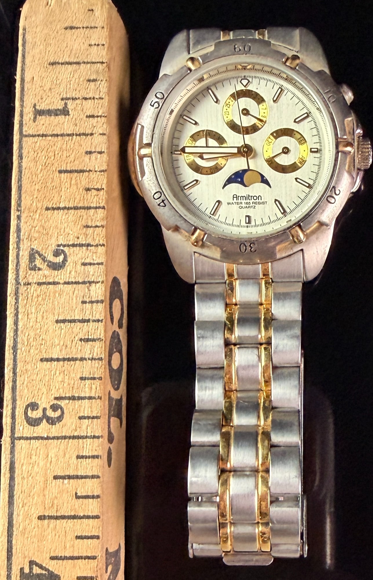 Armitron Multi-Function Moon Phase Two-Tone Wristwatch Reference 20/1205 - 8