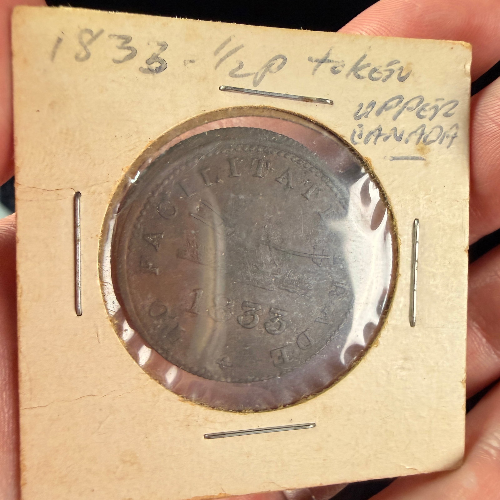 1833 Upper Canada 1/2 Penny Token - 3