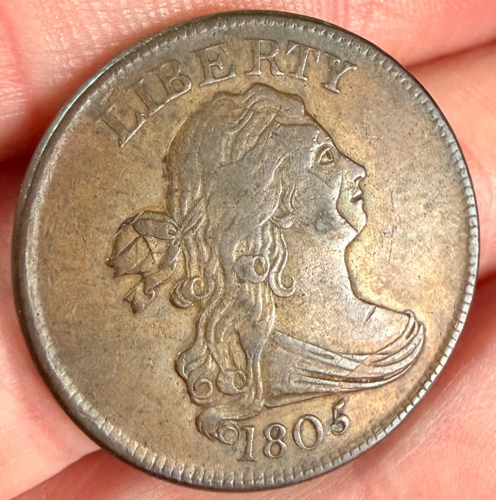 1805 US Draped Bust Half Cent (1 of 2)