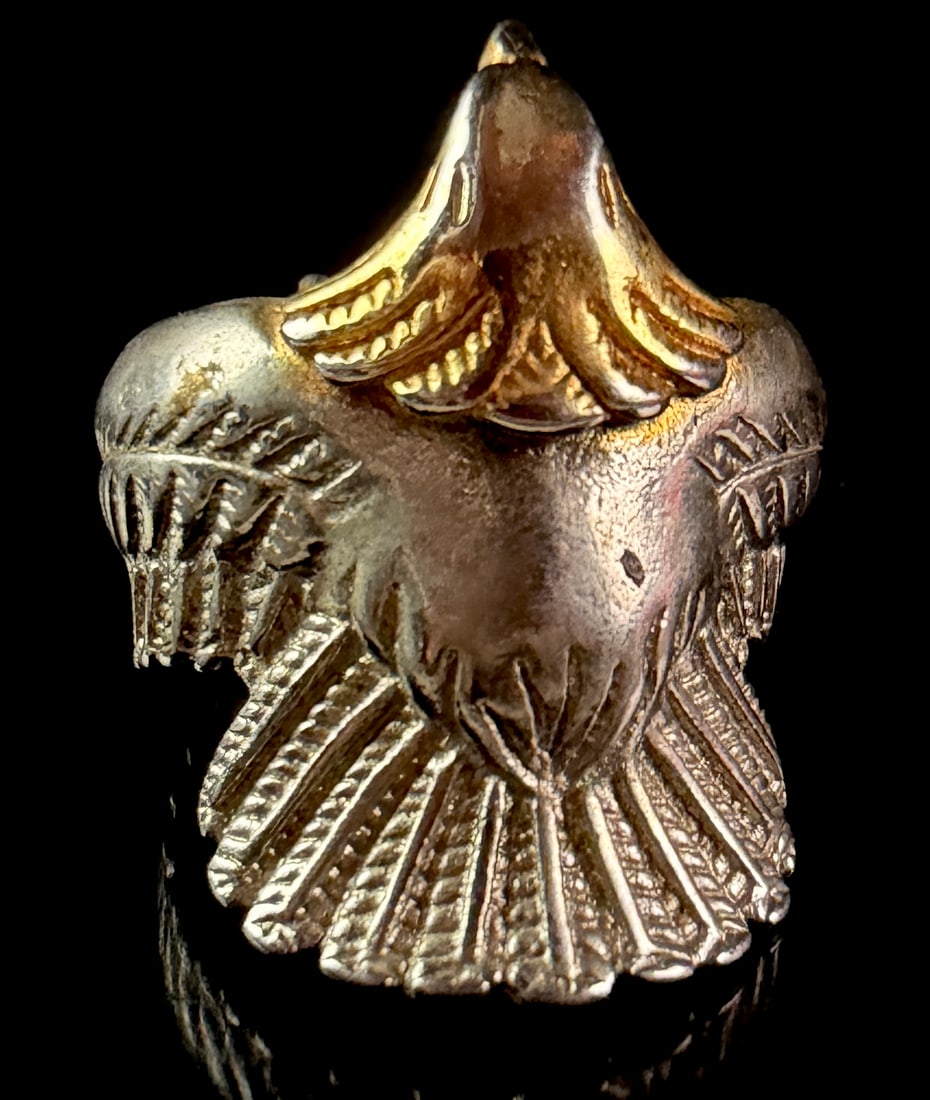 Two-Tone Sterling Silver Eagle Wrap-Around Statement Ring - 2
