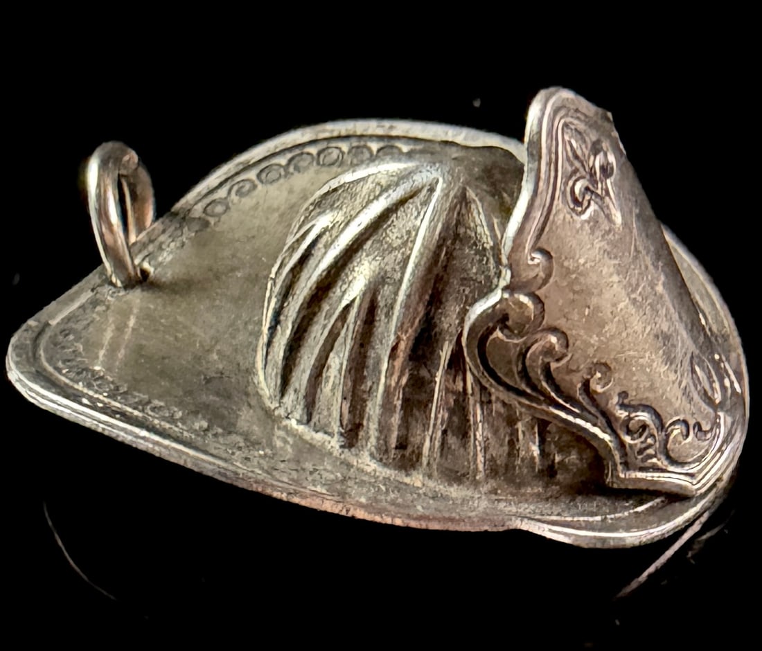 Presumably Sterling Silver Firefighter Helmet Pendant (1 of 6)