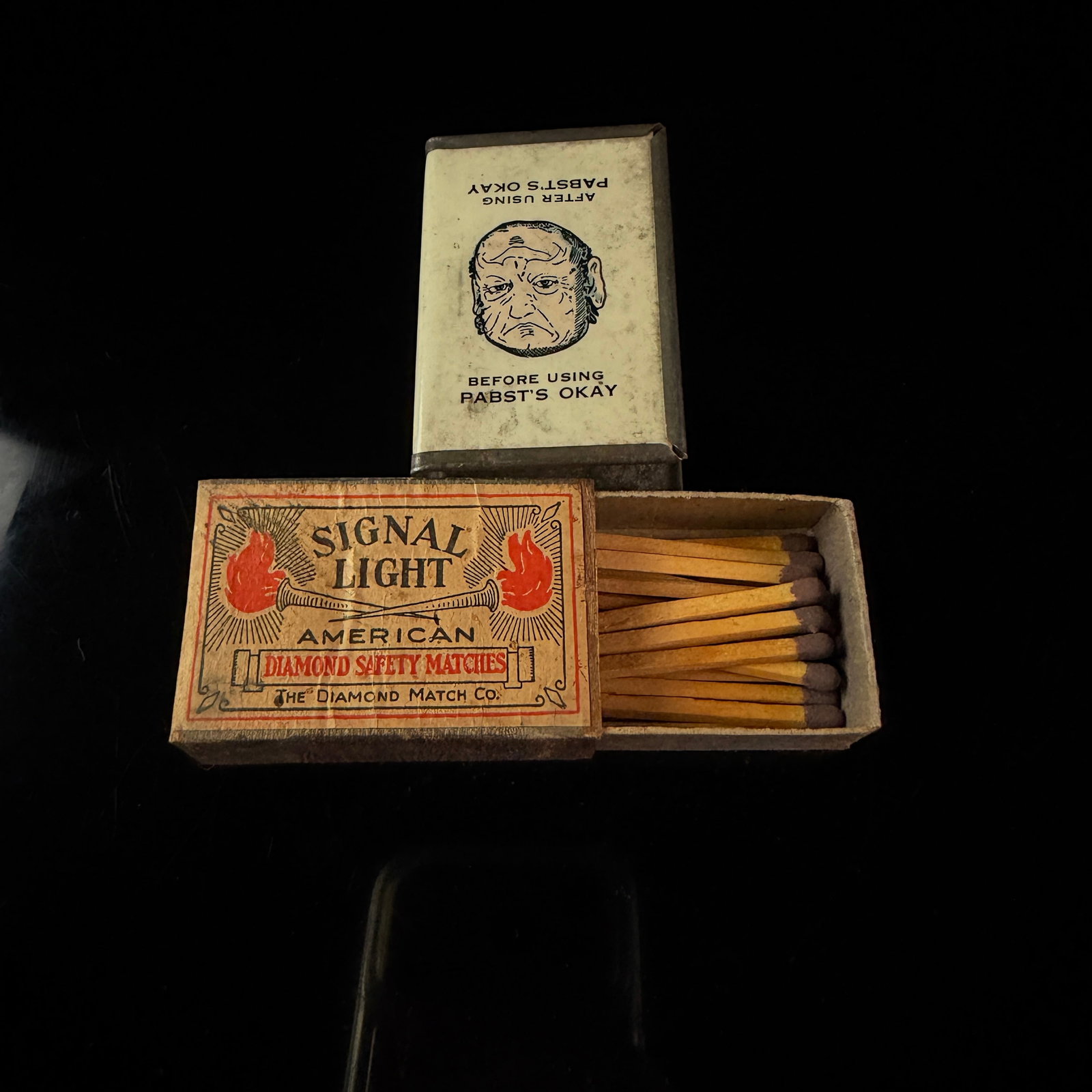 Two Advertising Items Including a Pabst Chemical Co. Matchbox Sleeve and a Diamond Match Co. (1 of 5)