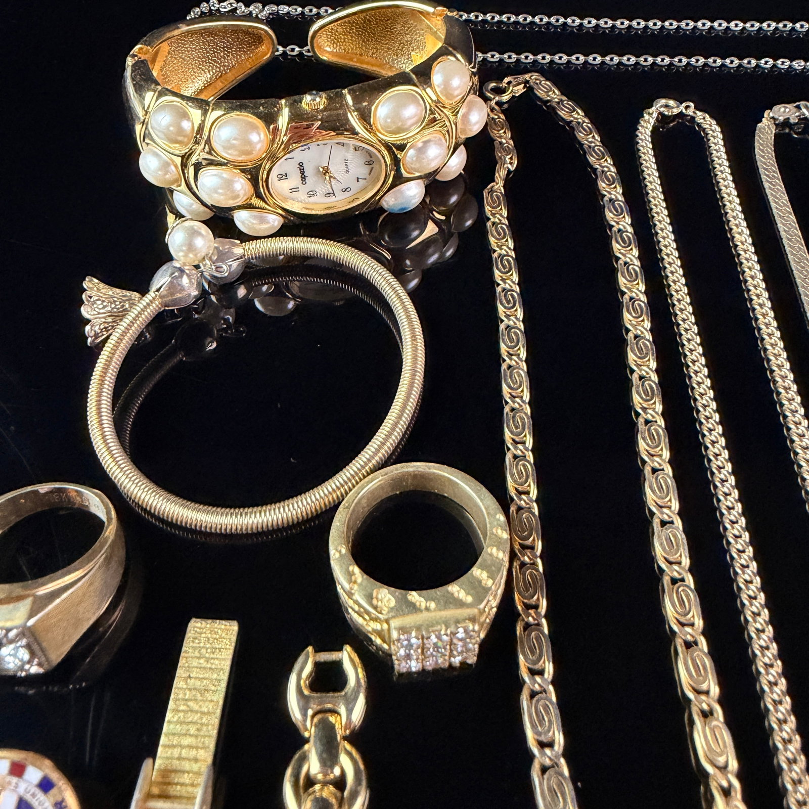 An Assortment of Estate Costume Jewelry and Wristwatches Including Gruen and Capezio (1 of 8)