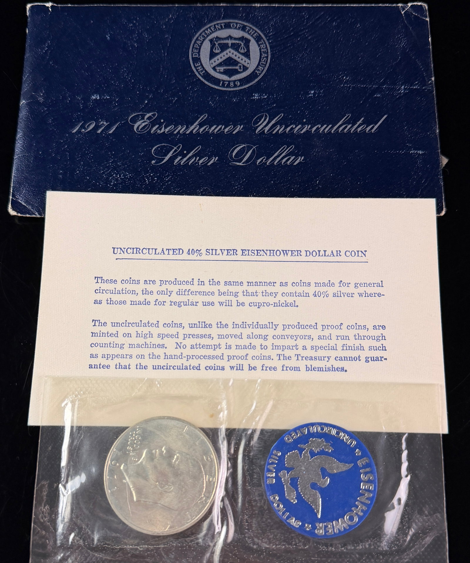 1971-S US Eisenhower Uncirculated 40% Silver Dollar (1 of 2)