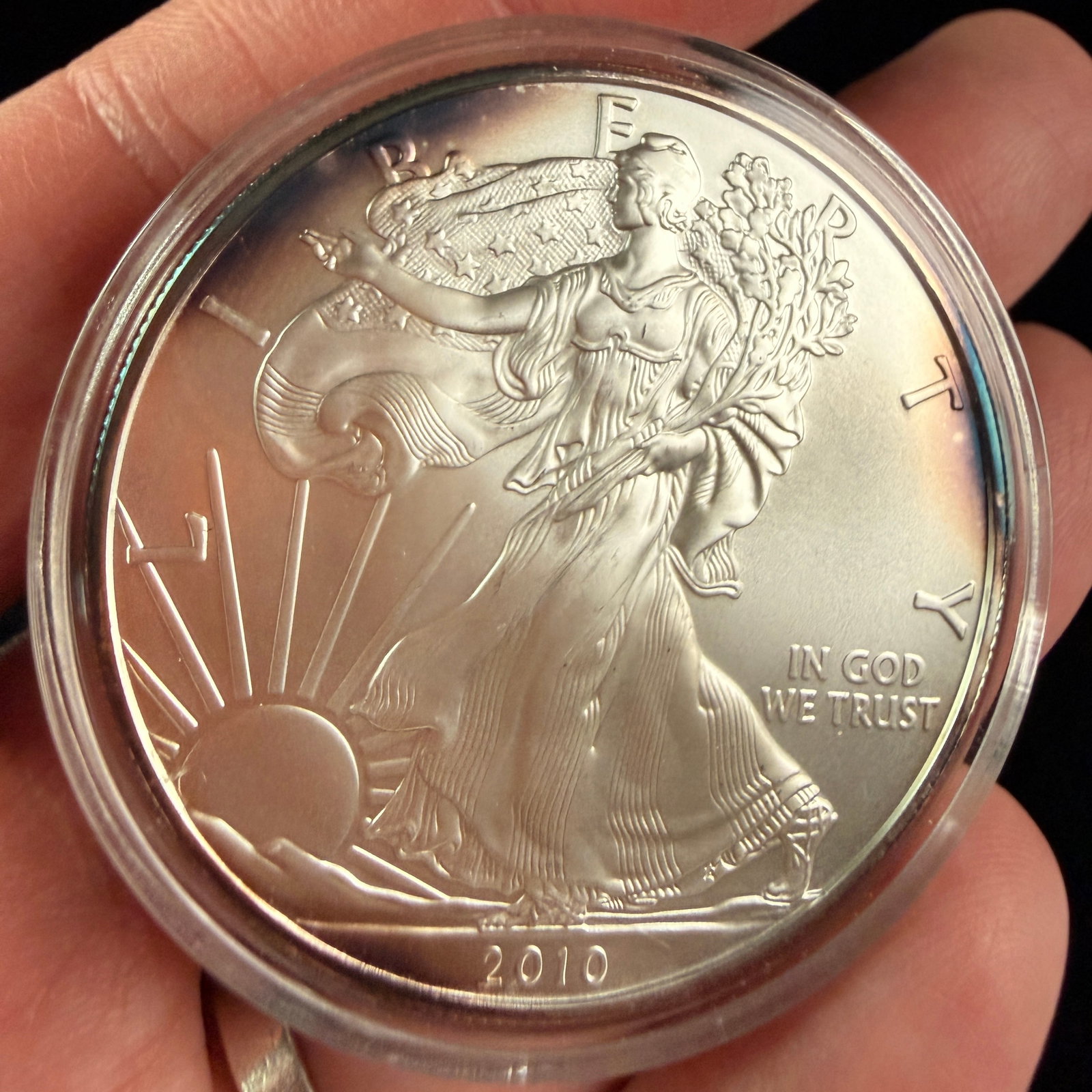 2010 US Walking Liberty One Dollar Silver Eagle Bullion Coin (1 of 1)