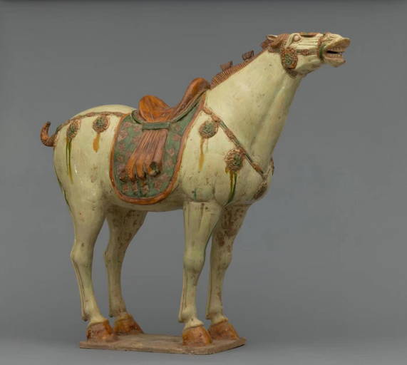 Tang Sancai Glazed Tri Colored Pottery Horse (large)