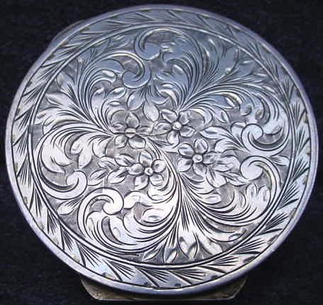 Antique Enameled Silver Box Compact - 2