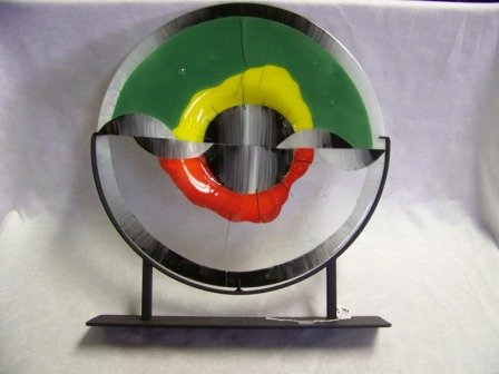 Art Glass Charger w/ Iron Stand