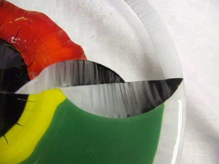 Art Glass Charger w/ Iron Stand - 3