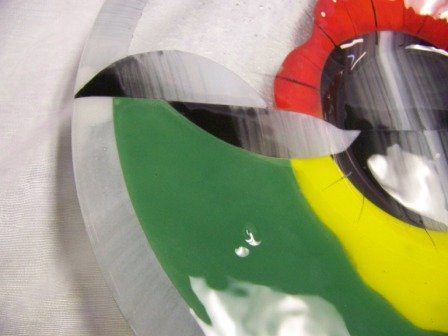 Art Glass Charger w/ Iron Stand - 4