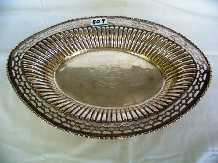 9.3oz Sterling Reticulated Bread Tray