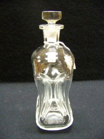 Vintage Holmegaard Art Glass Decanter: 9 3/4" tall 3 1/4" square