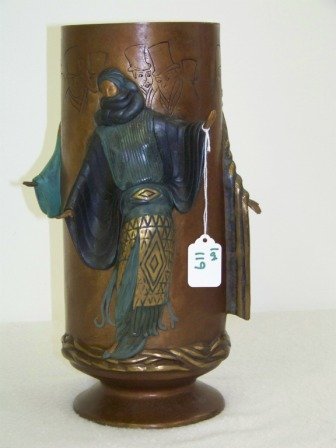 Erte Bronze Titled Fantasy # 198/275: Dated 1985 Con-Ker 13 3/4" tall with cert. of auth.