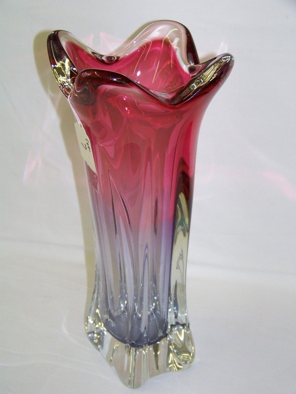 Vintage Modern Italian Art Glass Colored Vase