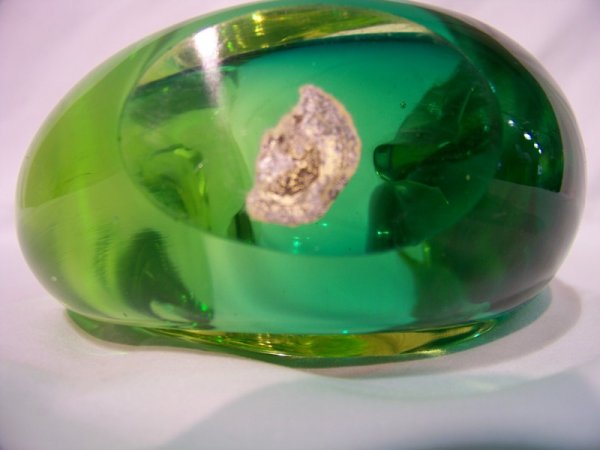 Pair Vintage Italian Art Glass Green Love Birds - 4