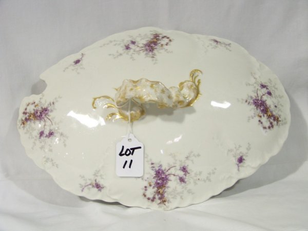 Vintage 3 Pc Wm. Guerin & Co Limoges Tureen & Tray - 8