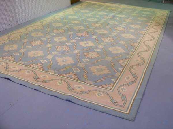 Mid C. Modern Edward Fields Geometric Rug 17' x: Mid C. Modern Edward Fields Geometric Rug 17' x 10'5" a very large rug. Stamped Edward Fields 1982 and # 23594