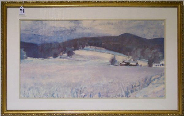 Wolf Kahn Print of Grace Borgenicht Gallery 1981: Wolf Kahn Print of Grace Borgenicht Gallery 1981.Frame size is 39" x 24 5/8".