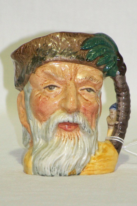 ROYAL DOULTON D6539 ROBINSON CRUSOE TOBY MUG: ROYAL DOULTON D6539 ROBINSON CRUSOE TOBY MUG, stands 3 1/2" tall.