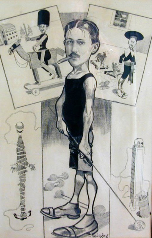 CIRCA 1910 ORIGINAL CLARENCE RIGBY COMIC NEWSPAPER: Size: 25" x 16 1/2" (sight)NOTE: Clarence Rigby was an American newspaper artist and illustrator. Work:Comic strip 'Toyland' (1900-1902), 'The Story of the Wooden Babes in the Wonder Woods' (1902), 'B