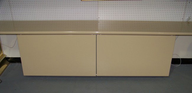 Modern Acerbis International Lacquer Sideboard: Modern Acerbis International Lacquer Sideboard, Stamped Acerbis International Seriate / Bergamo Italy. Great pc. with 2 doors on base that slide open then fold out to expose 4 drawers in center and sh