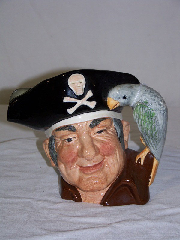 Large Royal Doulton Long John Silver Toby Mug: Large Royal Doulton Long John Silver Toby Mug # D 6335. 7" tall.