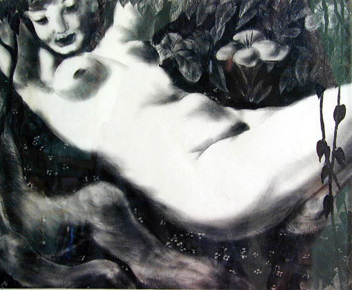 JOHN WARD McCLELLAN (Amer. 1908-1986) LITHO. 1936: This is a 1936 lithograph by American artist John Ward McClellan (1908-1986). It is 12 3/4" x 16" pencil signed and dated 1936 and titled "Nude". This of an edition of 30. Very good condition.